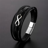 Multi-layer Braided Leather Figure 8 Stainless – Jewelry Gift Ideas — 3