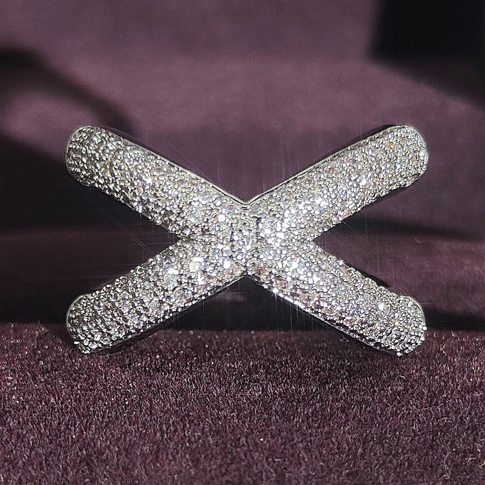 Geometric Full Diamond Luxury Women's Ring – Gifts for Her — 1
