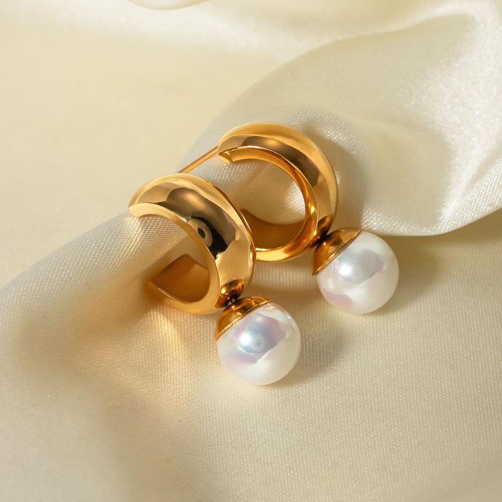 18K Gold Stainless Steel Glossy C- Shaped – Everyday Gifts — 1