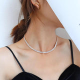 Zircon Tennis Chain Real Gold Plating OT Buckle – Jewelry Gift Ideas — 1