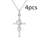 Alloy Pendant With Diamond And Eight-character – Jewelry Gift Ideas — 12