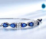 S925 Sterling Silver Blue Sapphire Box Chain – Jewelry Gift Ideas — 8