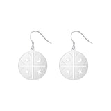 Occult Symbol Dangle Earrings Silver Plated – Jewelry Gift Ideas — 2
