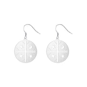 Occult Symbol Dangle Earrings Silver Plated – Jewelry Gift Ideas — 2