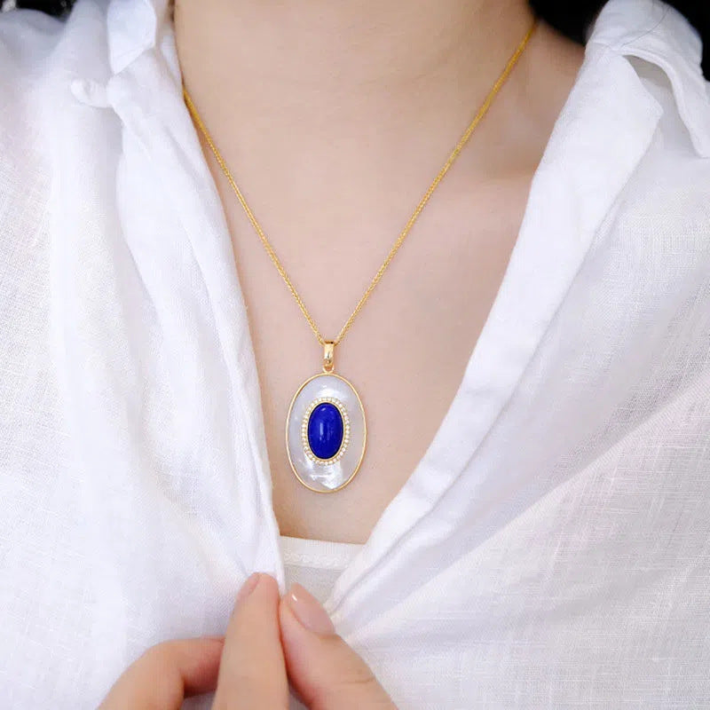 S925 Sterling Silver Inlaid Natural Lapis Lazuli – Jewelry Gift Ideas — 1