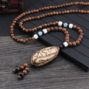 Men's And Women's Ethnic Necklaces Retro Wooden Beads – Gifts for Her — 12