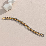 Fashion Stainless Steel Two-tone Strap Bracelet Light – Stylish Gifts — 5