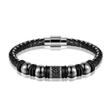 Antique Zircon Bracelet In Woven Leather – Jewelry Gift Ideas — 3