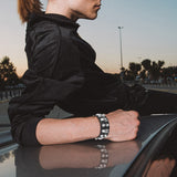 Round Rivet Gothic Bracelet Hip Hop Dark Skull – Jewelry Gift Ideas — 4