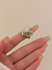 Natural Raw Gemstone Stacked Ring Women – Gifts for Her — 10