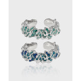 Irregular Texture Ethnic Openning Silver Ring – Everyday Gifts — 2