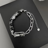 Black Zircon Double Layered Titanium Steel – Jewelry Gift Ideas — 4