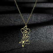 Line Art Pendant Necklace Jewelry – Jewelry Gift Ideas — 3