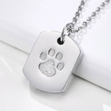 Stainless Steel Dog Paw Cinerary Casket Openable – Jewelry Gift Ideas — 1