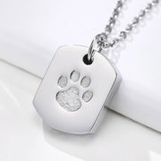 Stainless Steel Dog Paw Cinerary Casket Openable – Jewelry Gift Ideas — 1