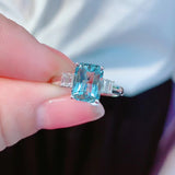 Elegant Rectangular Light Ocean Blue Simulation – Small Gift Ideas — 5