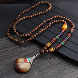 Men's And Women's Ethnic Necklaces Retro Wooden Beads – Gifts for Her — 10