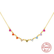 Sterling Silver Super Colored Diamond Collarbone – Jewelry Gift Ideas — 8