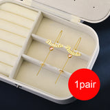 Fashionable Design Diy Frosted Name Stud Earrings – Creative Gifts — 3