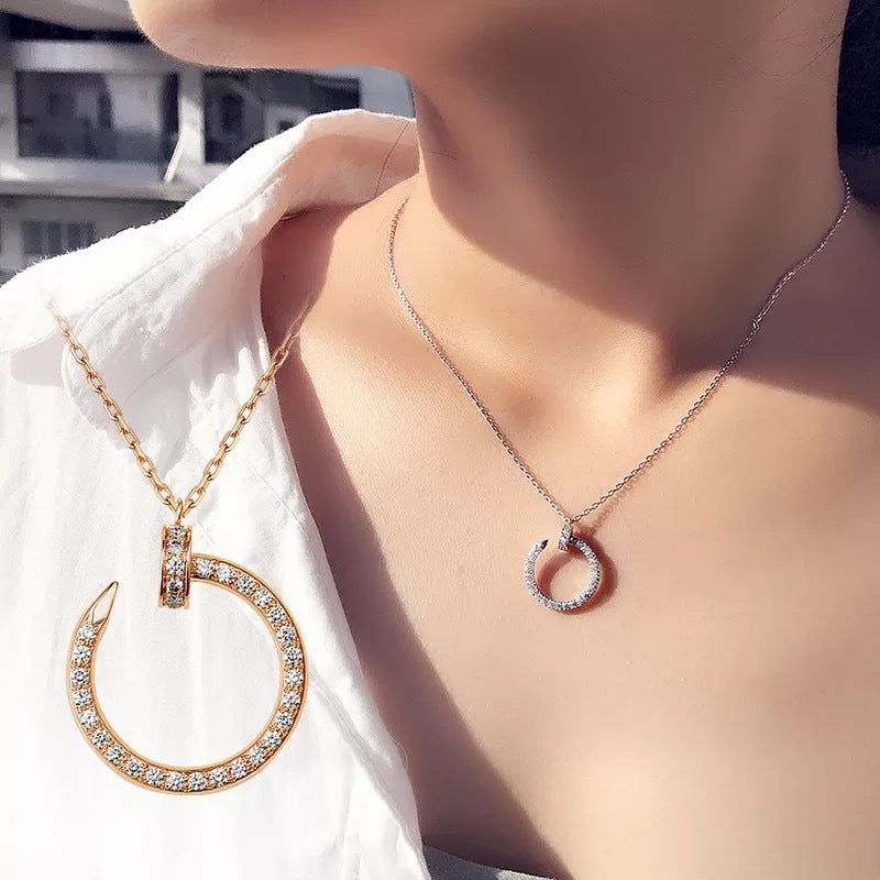 Sparkling Zircon Temperament Nail Necklace – Jewelry Gift Ideas — 1