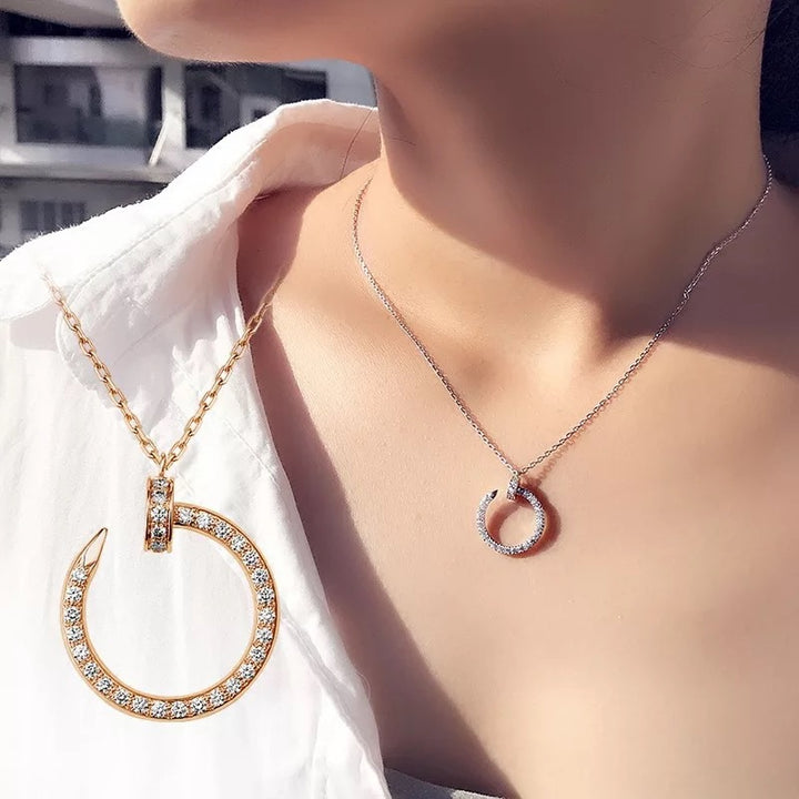 Sparkling Zircon Temperament Nail Necklace – Jewelry Gift Ideas — 1