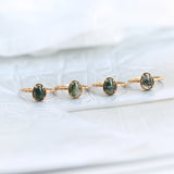 Natural Seaweed Green Agate 925 Silver Ring – Unique Gift Ideas — 2