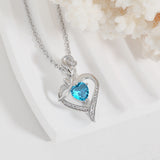Rose Heart-shaped Necklace With Rhinestones – Gifts for Couples — 7