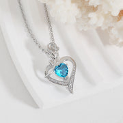 Rose Heart-shaped Necklace With Rhinestones – Gifts for Couples — 7