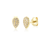 Sterling Silver Delicate Pear-shaped Pave Stone – Jewelry Gift Ideas — 3