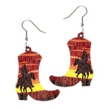 Western Denim Boots Floral Ethnic Style Wooden Vintage – Stylish Gifts — 10