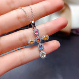 Fashion Colorful Gemstone Pendant Necklace – Jewelry Gift Ideas — 5