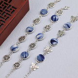 Ethnic Blue Dyed Tie-dye Bracelet Hand-stitched – Jewelry Gift Ideas — 4