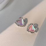925 Silver Needle Heart Shaped Earrings – Everyday Gifts — 3