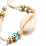 Creative Simple Retro Shell Woven Rice Bead Anklet – Meaningful Gifts — 4