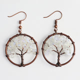 Crystal Gravel Bronze Wire Round Pendant Tree – Jewelry Gift Ideas — 17