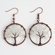Crystal Gravel Bronze Wire Round Pendant Tree – Jewelry Gift Ideas — 17