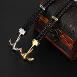 Men's Anchor Leather Rope Bracelet Couple – Jewelry Gift Ideas — 2