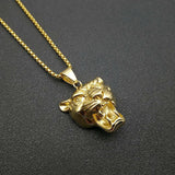 Stainless Steel Gold-plated Lion Head Pendant – Jewelry Gift Ideas — 5