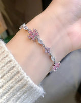 Women's Cherry Blossom Crystal Bracelet – Jewelry Gift Ideas — 4
