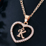 26 Letters Heart-shaped Zircon Pendant Necklace – Jewelry Gift Ideas — 6