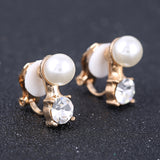 Charm Inlaid Zircon Pearl Earrings Without Piercing – Birthday Gifts — 4