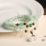 With Beads Dry Green Garnet Gourd Double Pixiu – Jewelry Gift Ideas — 3