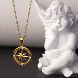Titanium Steel Jewelry Compass Octagram Pendant – Jewelry Gift Ideas — 3