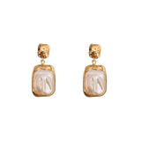 Silver Needle Medieval Pleated Baroque Pearl Earrings – Surprise Gifts — 3