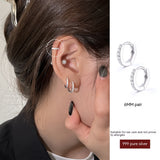 999 Sterling Silver Ear Clip Gang Drill Zircon – Small Gift Ideas — 14