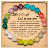 8mm Natural Stone Bracelet With Card Tourmaline – Jewelry Gift Ideas — 2