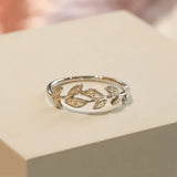 Sterling Silver Stackable Branches Moissanite Ring – Gifts for Her — 4