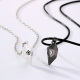 Wishing Stone Couple Necklace Sun Moon Love Simple – Gifts for Couples — 2