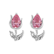 Atmosphere Retro Simple Sweet Tulip Flower Stud – Holiday Gift Ideas — 4