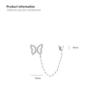 925 Double-hole Butterfly Earrings – Gift Ideas — 3